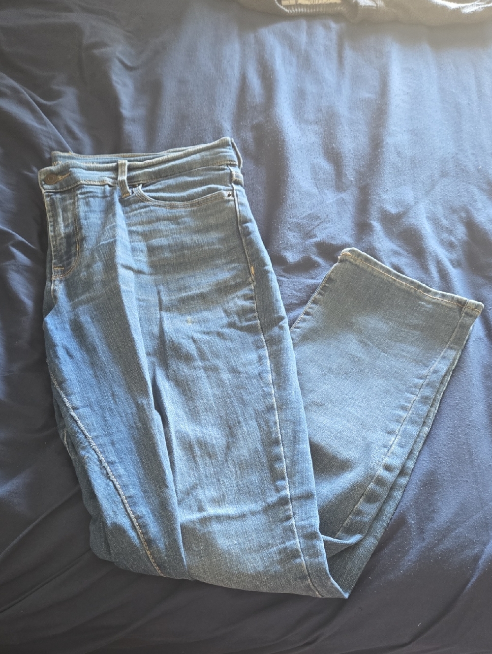 Old Navy Mid-Rise Straight Leg Fit Blue Jeans (2 For $25)